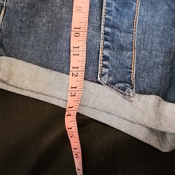 Express Super High Waisted Shortie Paperbag Tie Jean Shorts sz 6 - Picture 7 of 7